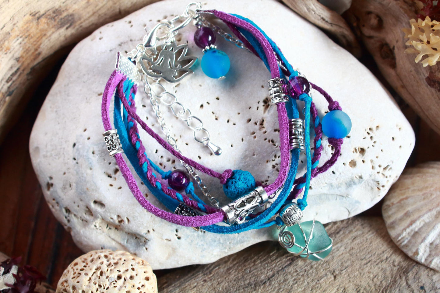 Teal Purple Signature Collection Bracelet