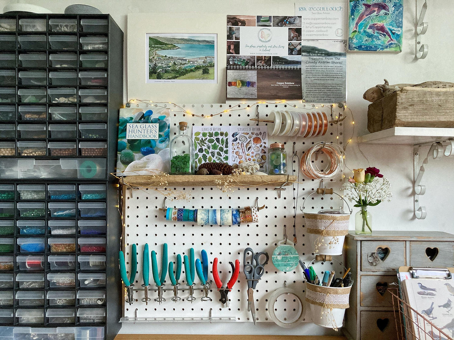 Jade Green Purple Sea Glass Earrings