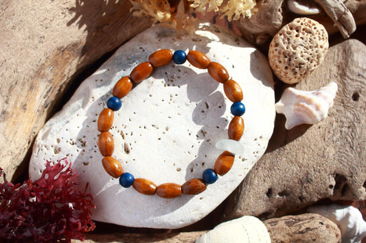 Unisex Wooden Beaded Surfer Bangle