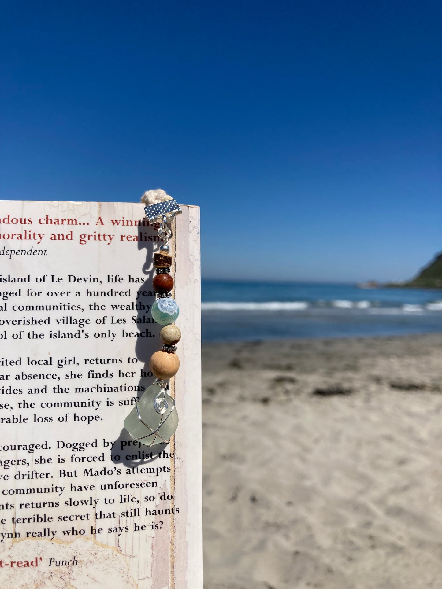 Ocean Inspired Sea Glass Bookmark