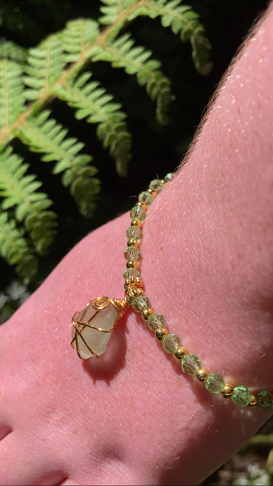 Canopy Light Crystal Wrapped Bracelet