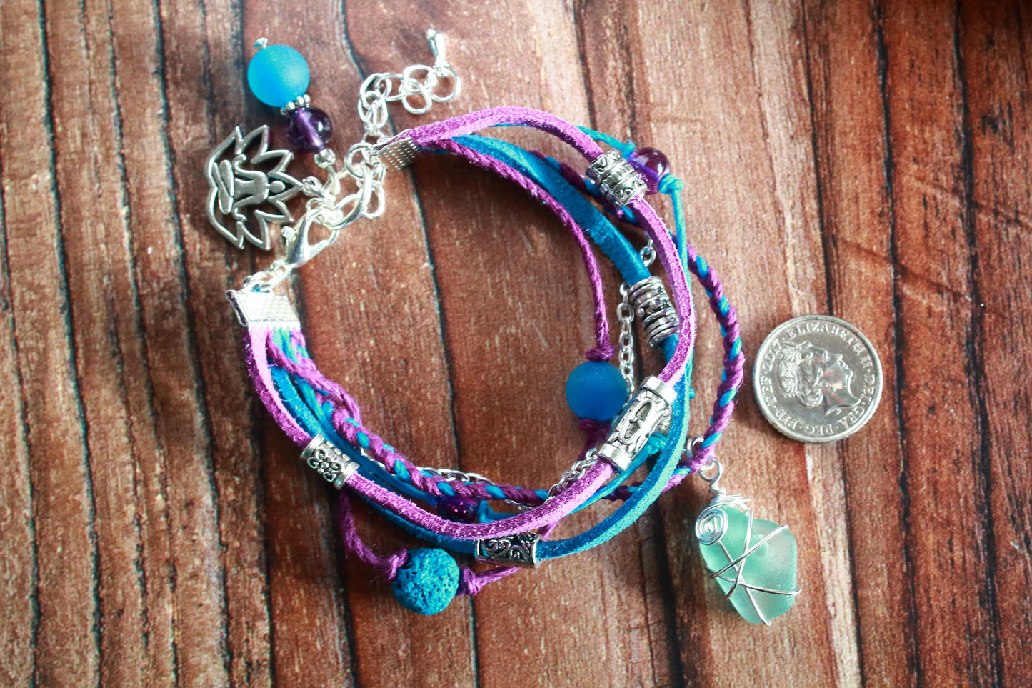 Teal Purple Signature Collection Bracelet