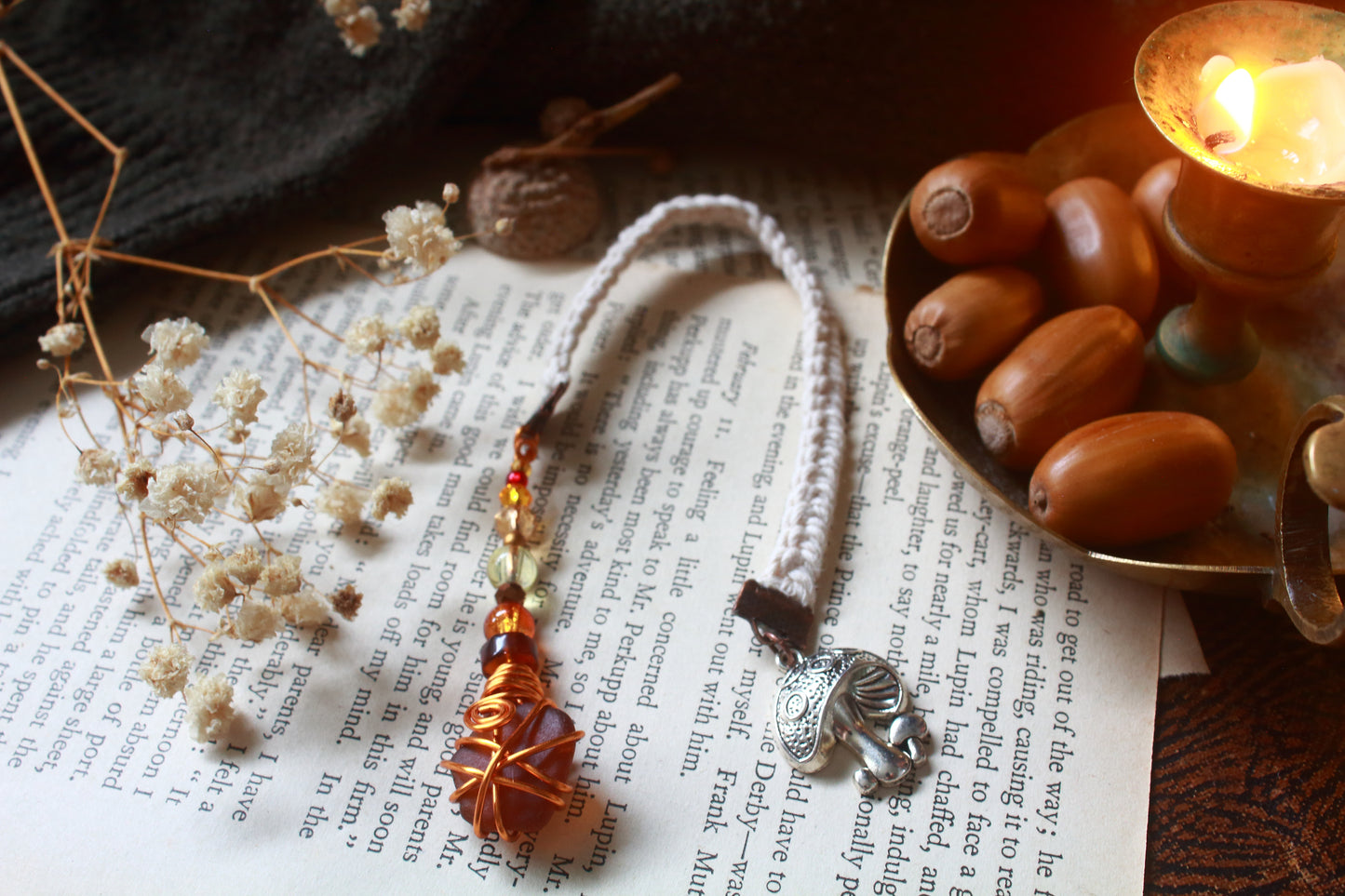 Autumn Sea Glass Bookmark