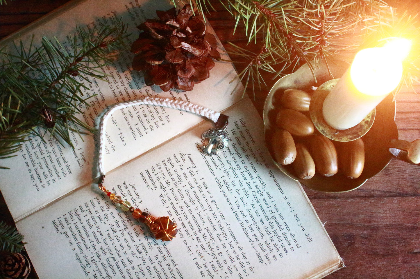 Autumn Sea Glass Bookmark