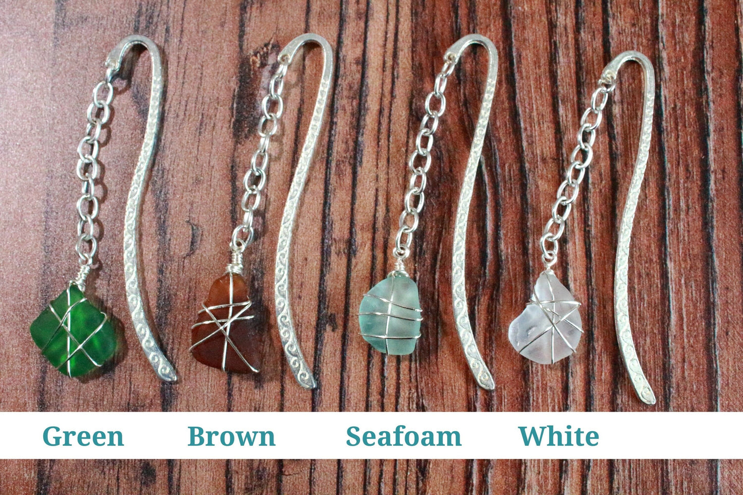 Custom Wrapped Glass & Metal Bookmark