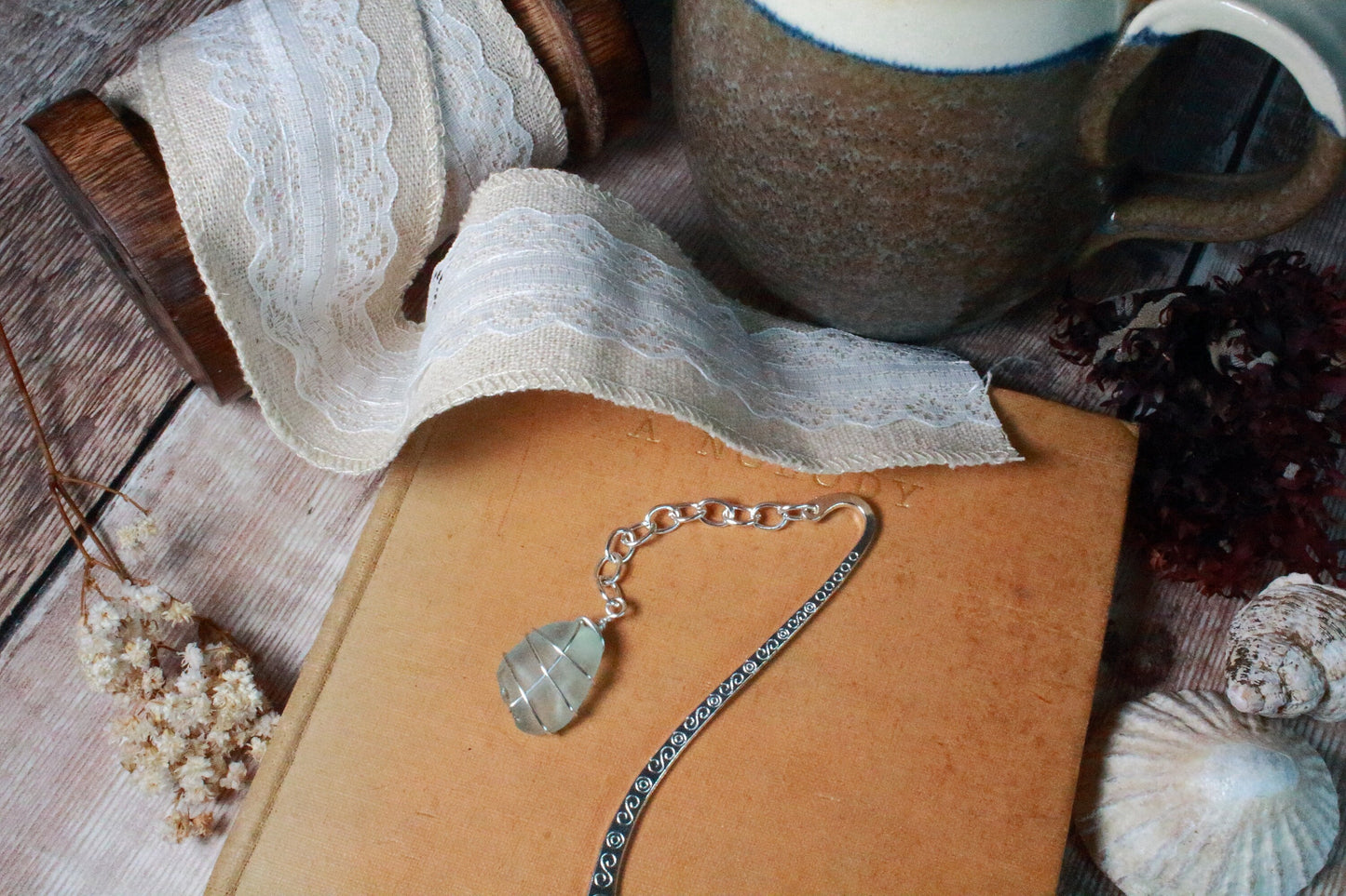 Custom Wrapped Glass & Metal Bookmark