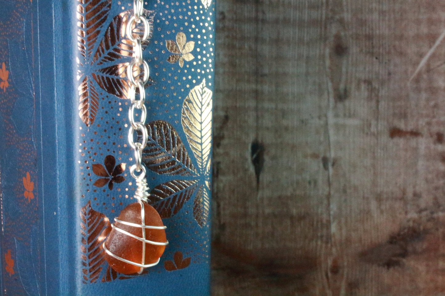 Custom Wrapped Glass & Metal Bookmark