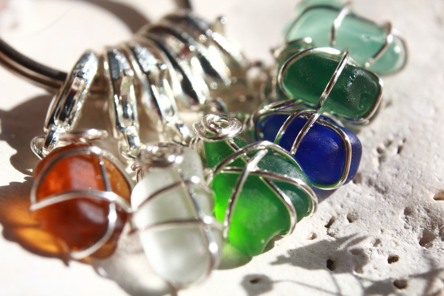 Irish Sea Glass Stitch Markers