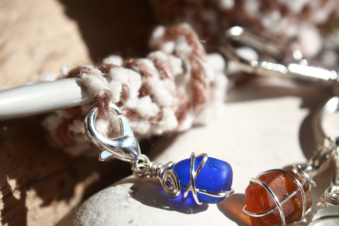 Irish Sea Glass Stitch Markers