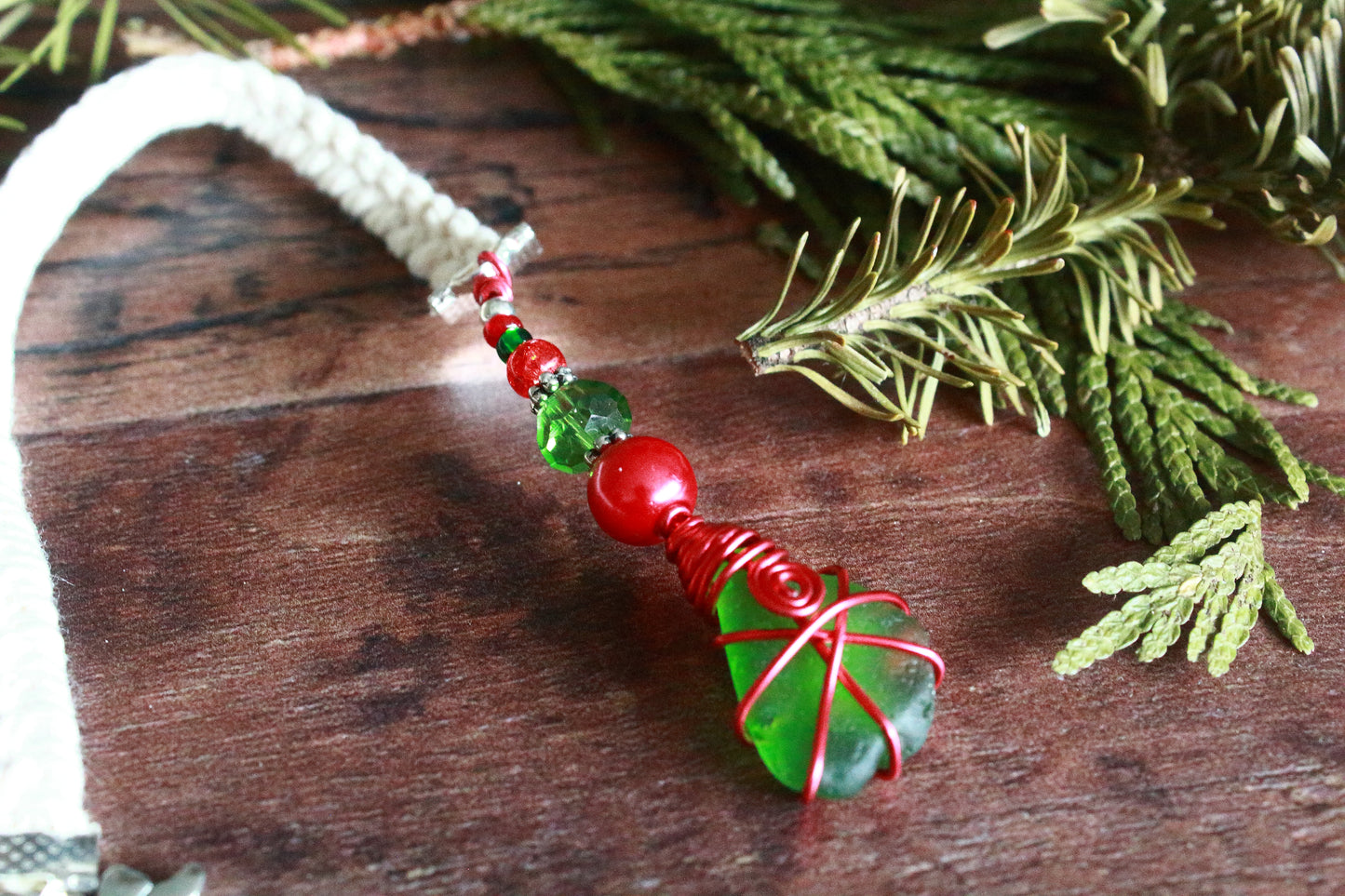 Christmas Sea Glass Bookmark