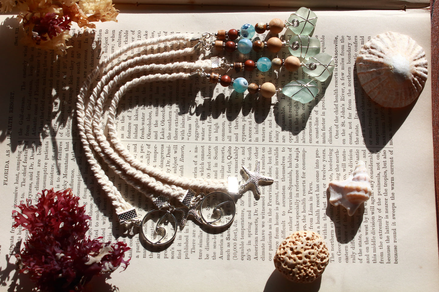Ocean Inspired Sea Glass Bookmark