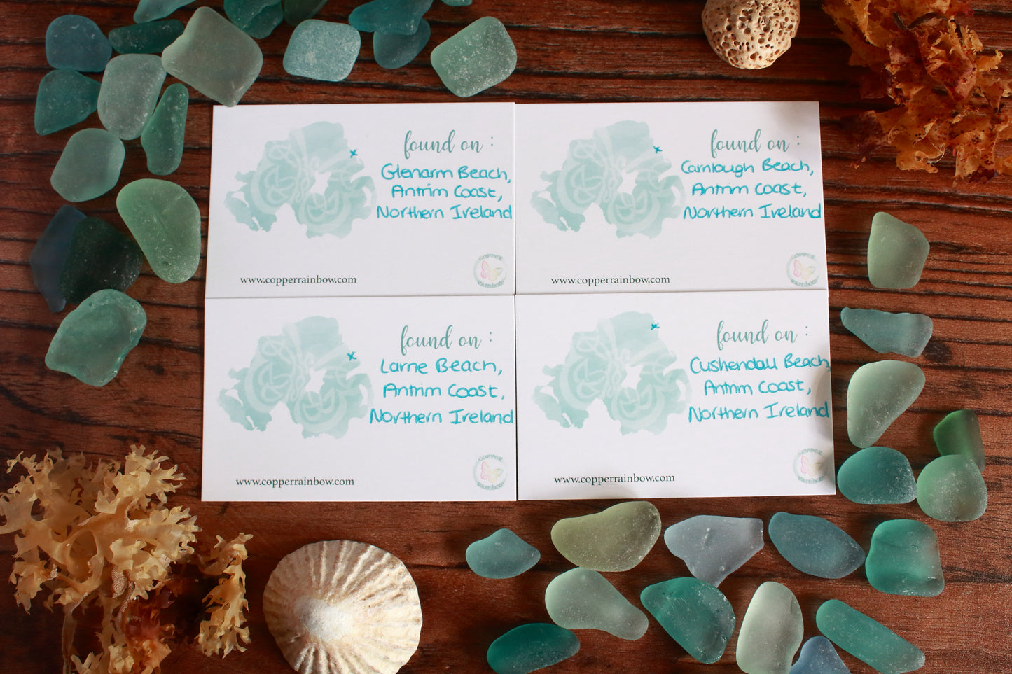 Customised Green Sea Glass Celtic Charm Pendant