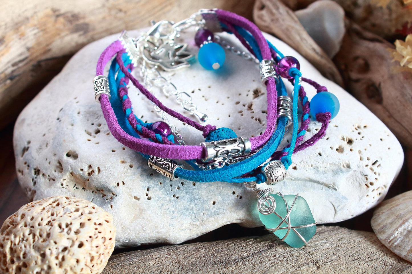 Teal Purple Signature Collection Bracelet