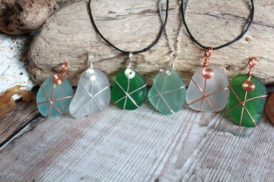 Custom Wrapped Sea Glass Pendant