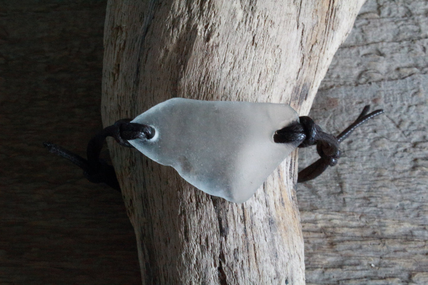 Unisex Irish White Sea Glass Bracelet