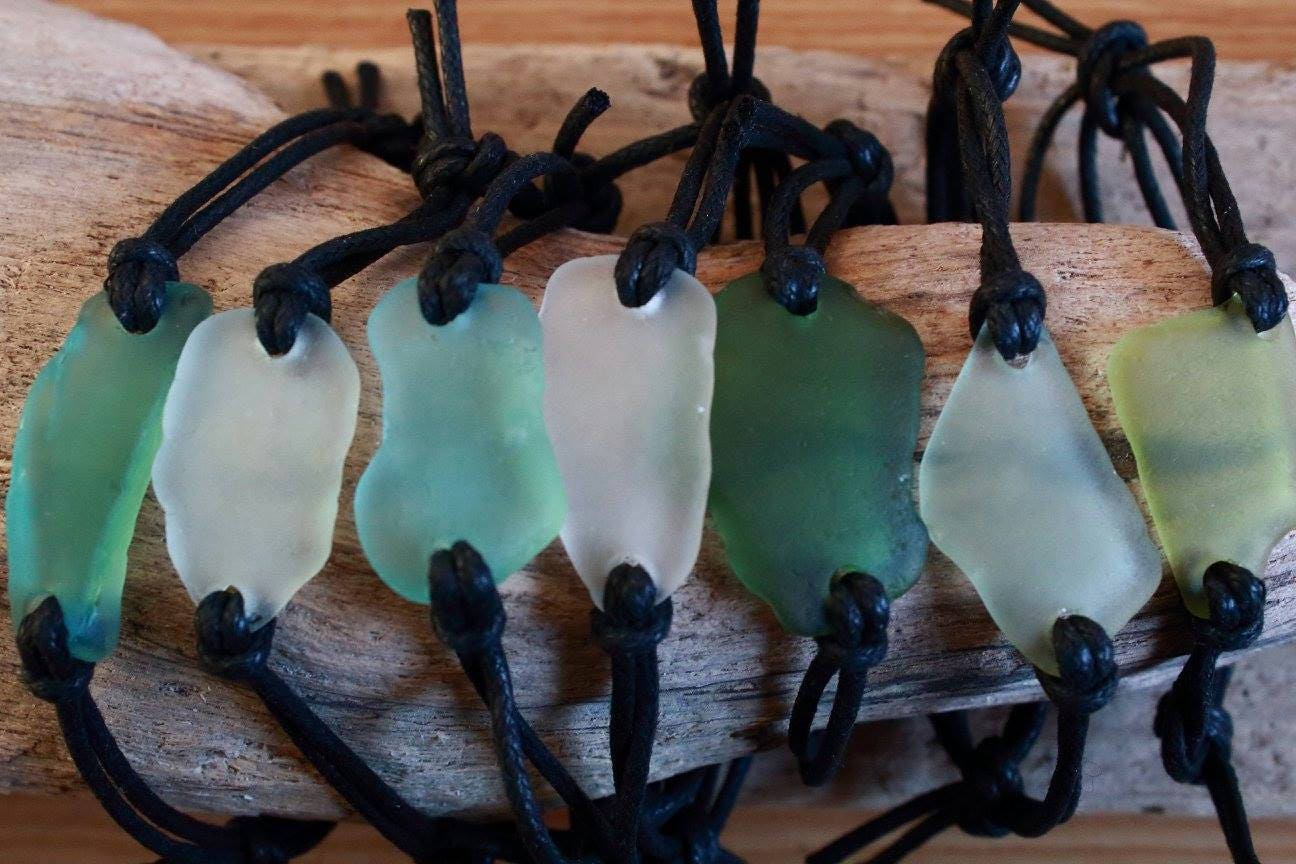 Unisex Irish White Sea Glass Bracelet