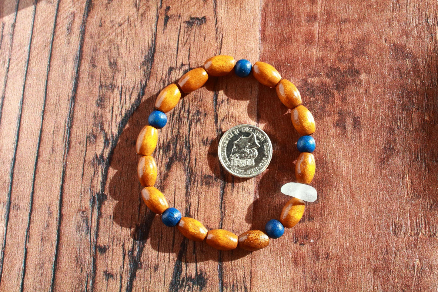 Unisex Wooden Beaded Surfer Bangle