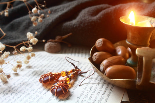 Autumn Sea Glass Earrings
