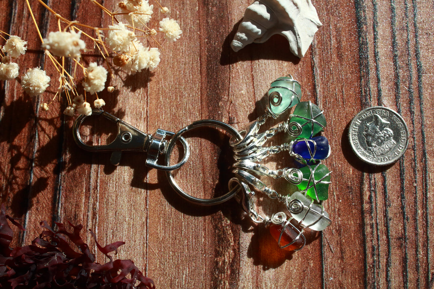 Irish Sea Glass Stitch Markers