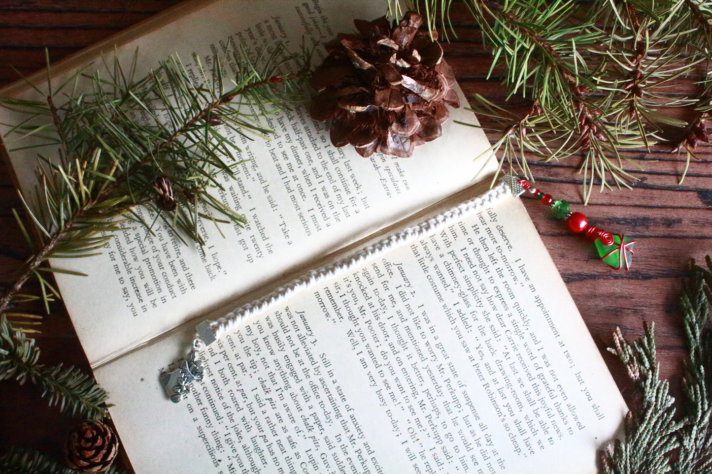 Christmas Sea Glass Bookmark
