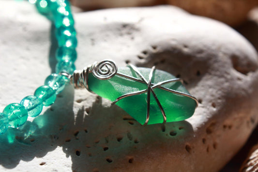 Tropical Ocean Inspired Beaded Bracelet