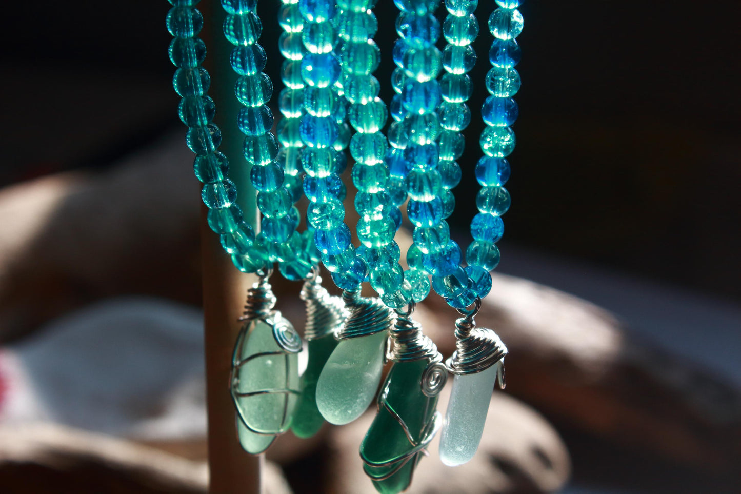 Tropical Waters Teal Beaded Bracelet
