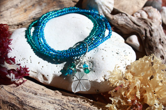 Deep Tropical Ocean Stretch Bracelet