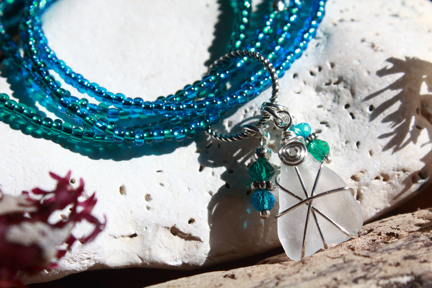 Deep Tropical Ocean Stretch Bracelet