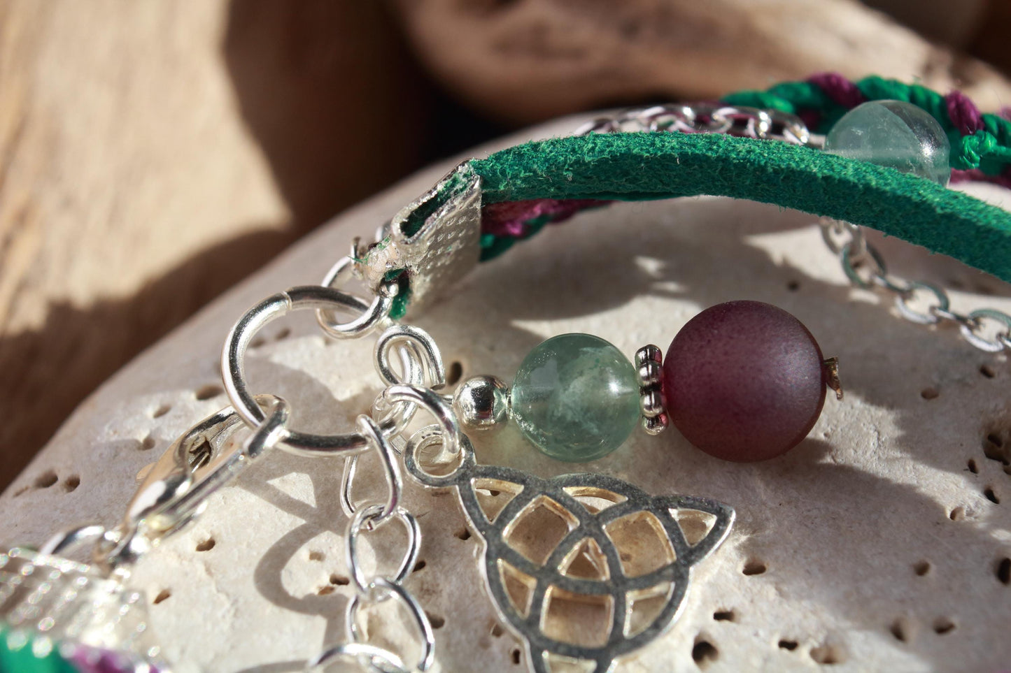 Jade Green Purple Signature Collection Bracelet