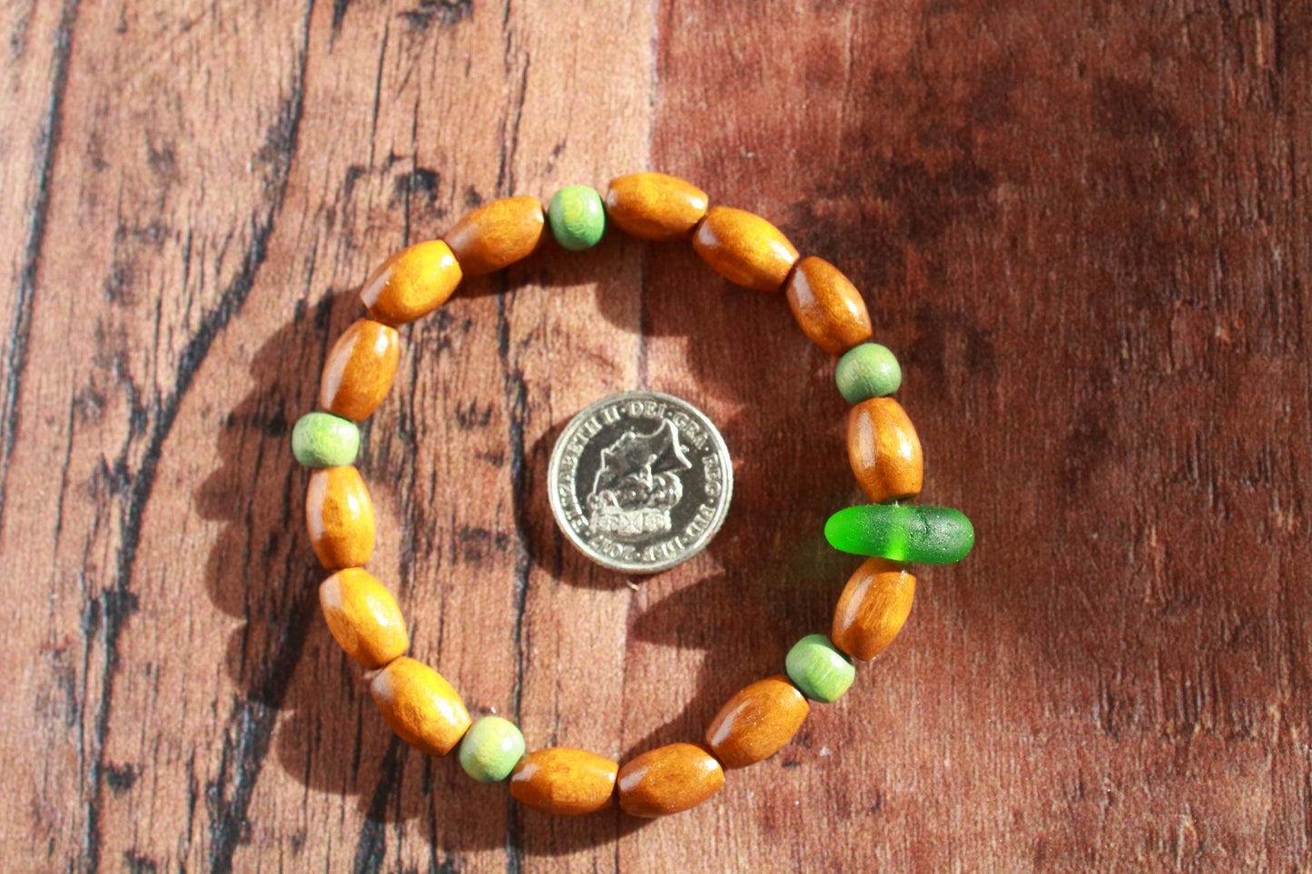 Kelly Green Beaded Surfer Bracelet