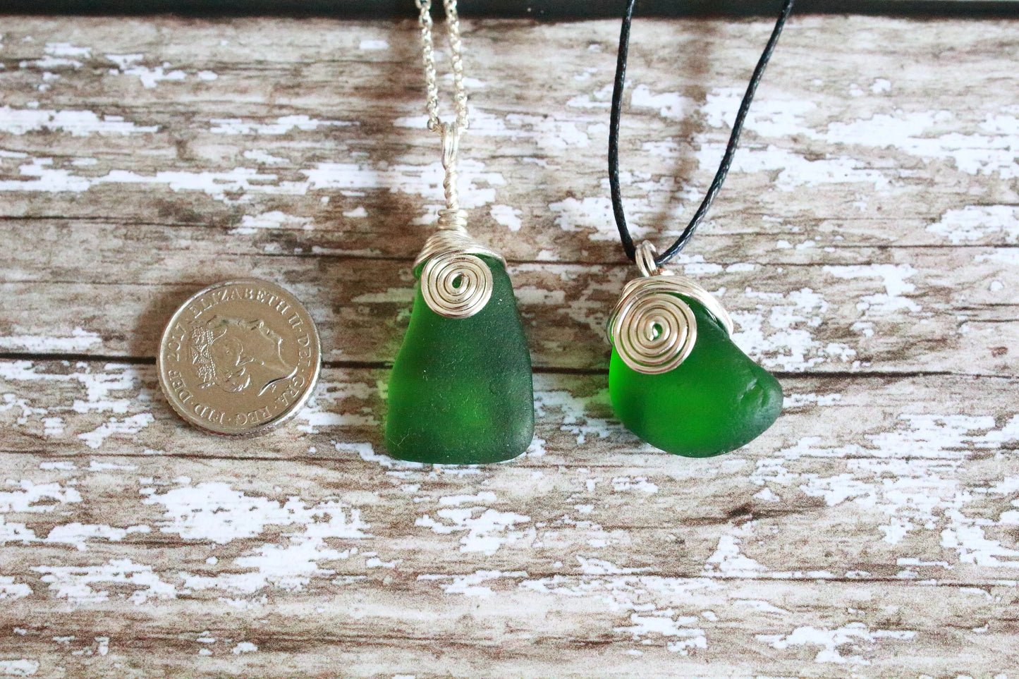 Celtic Spiral Kelly Green Pendant