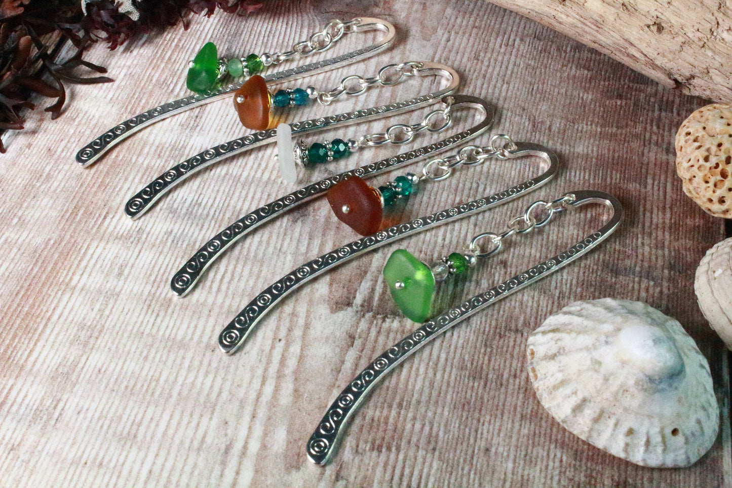 Beaded Sea Glass Bookmark