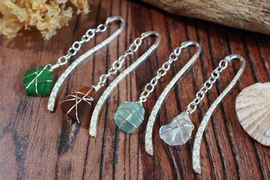 Custom Wrapped Glass & Metal Bookmark