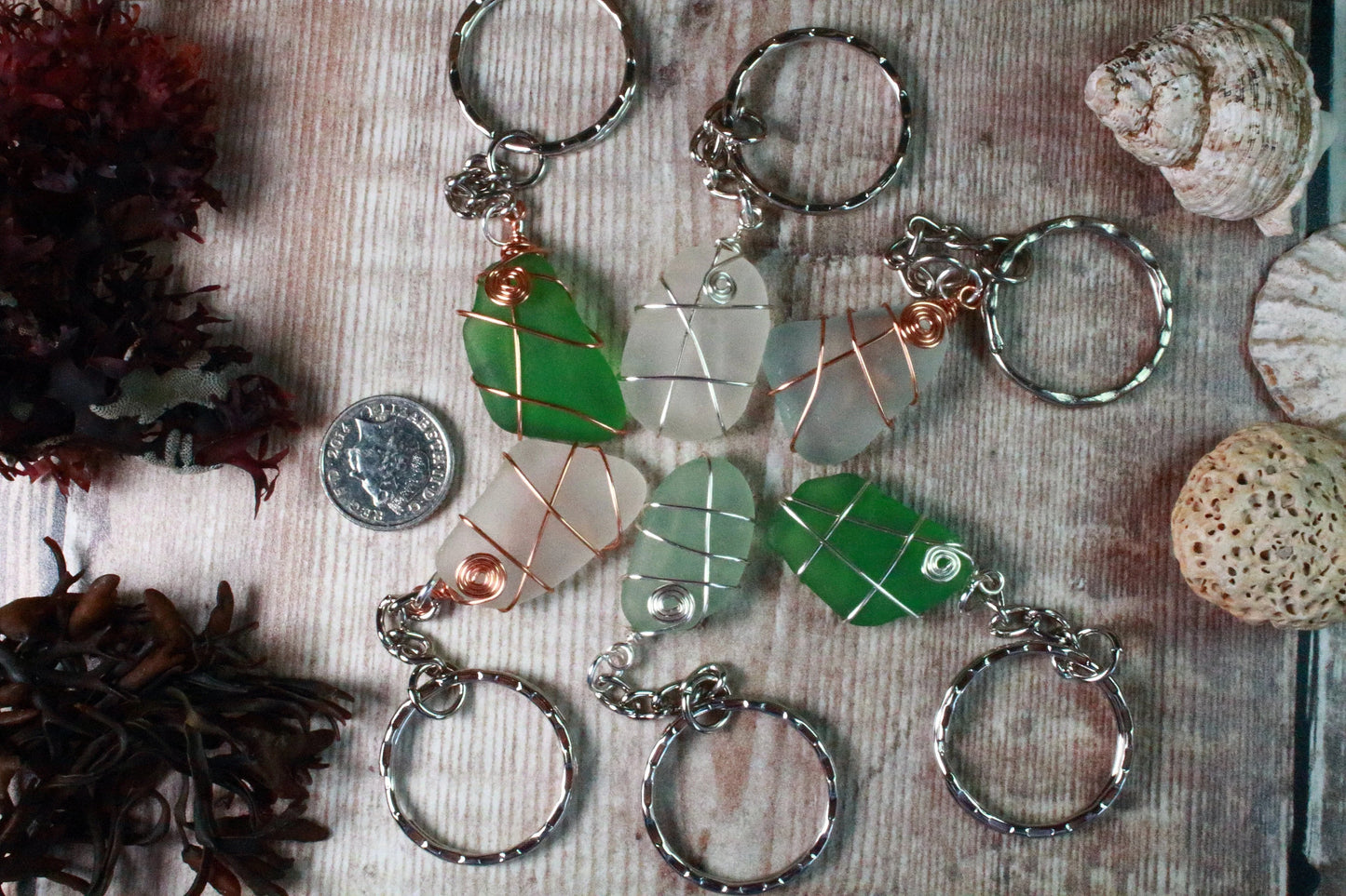Custom Sea Glass Keyring