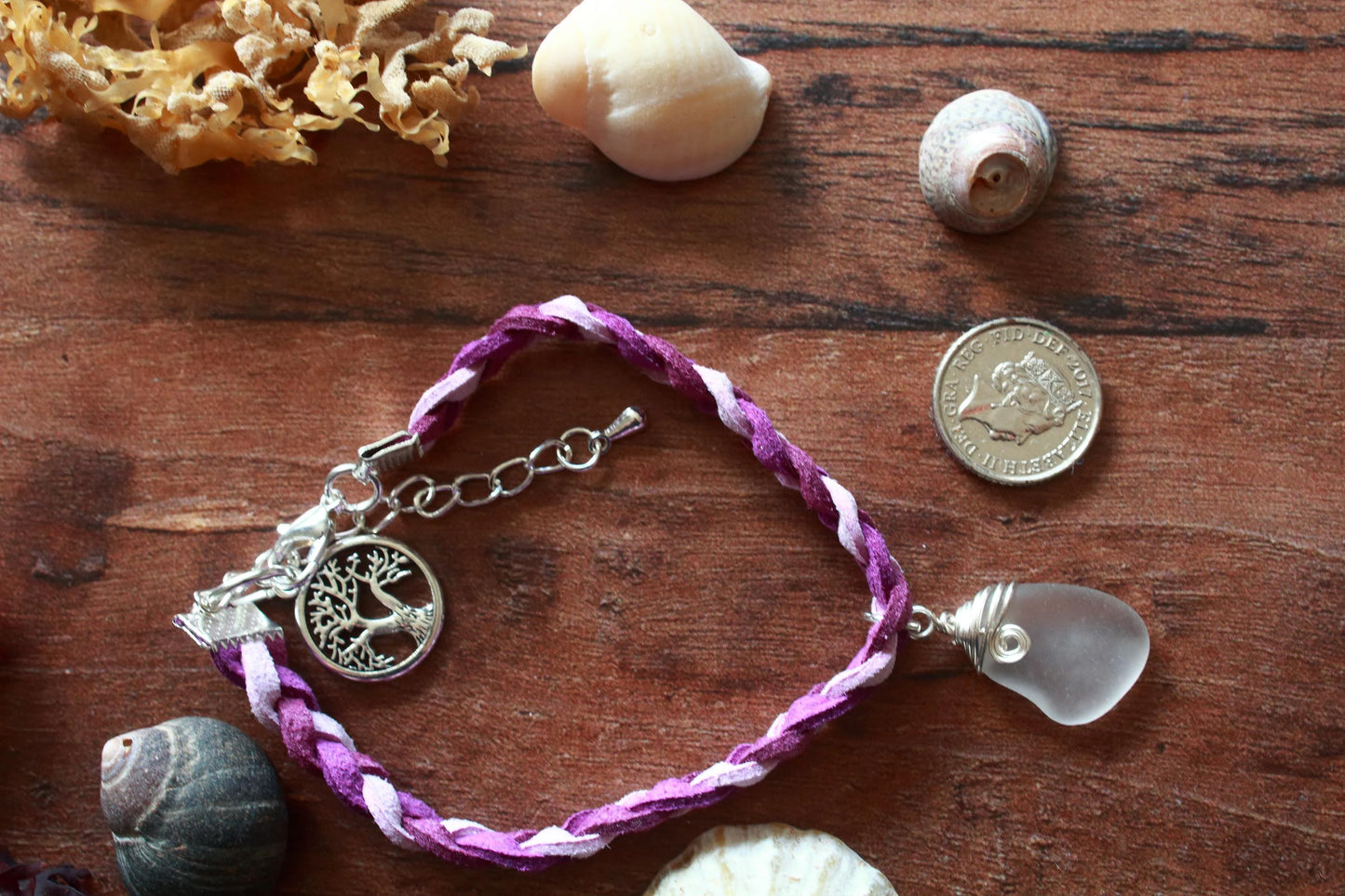 Meadow Inspired Purple Woven Bracelet