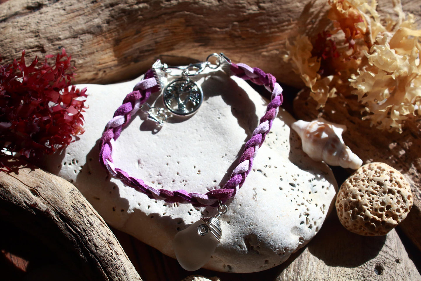 Meadow Inspired Purple Woven Bracelet
