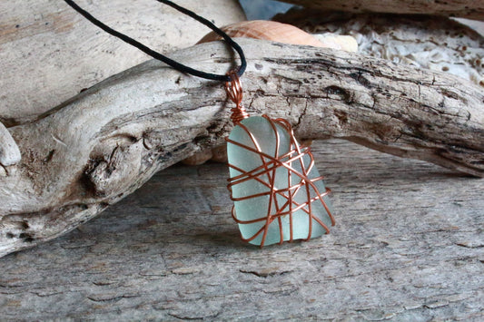 Seafoam & Copper Pendant