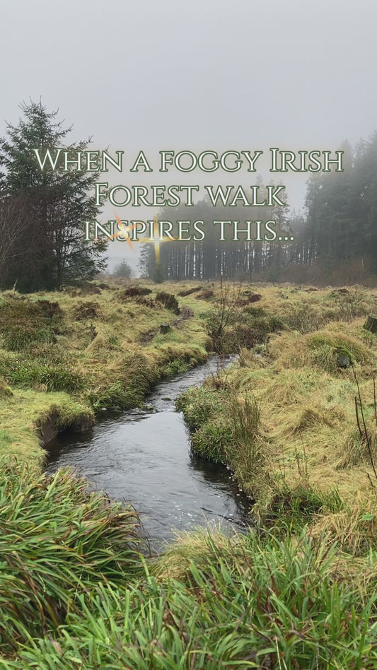 Foggy Forest Irish Sea Glass Bracelet