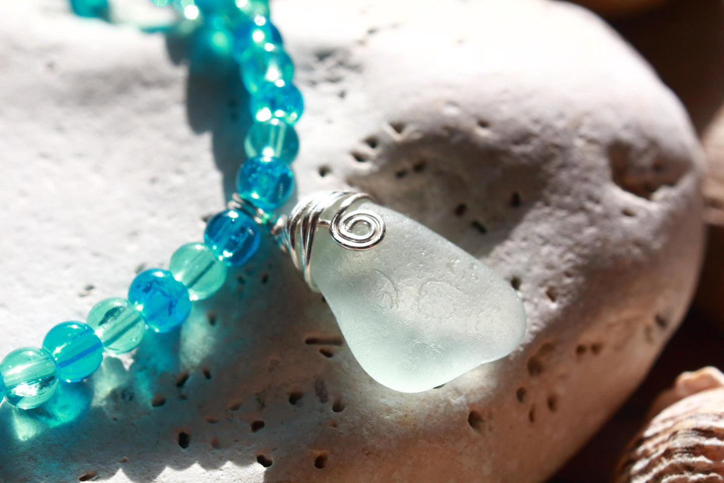 Tropical Waters Teal Beaded Bracelet